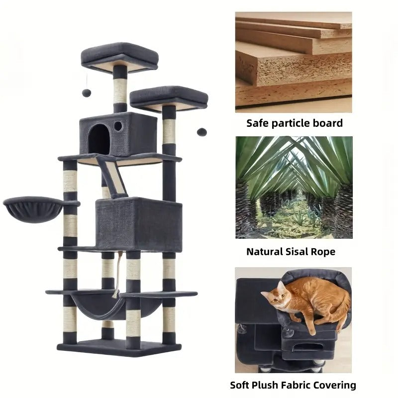 cat tree large cat scratching posts  2 perches 2 - Temu